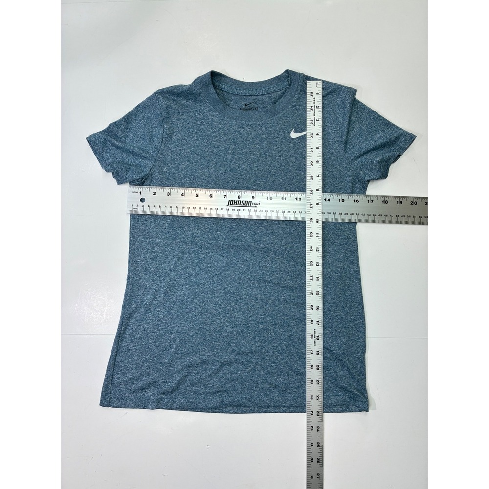 Nike Womens Dri-FIT Legend Short Sleeve Training T-Shirt Heather Blue Swoosh S - Picture 4 of 4